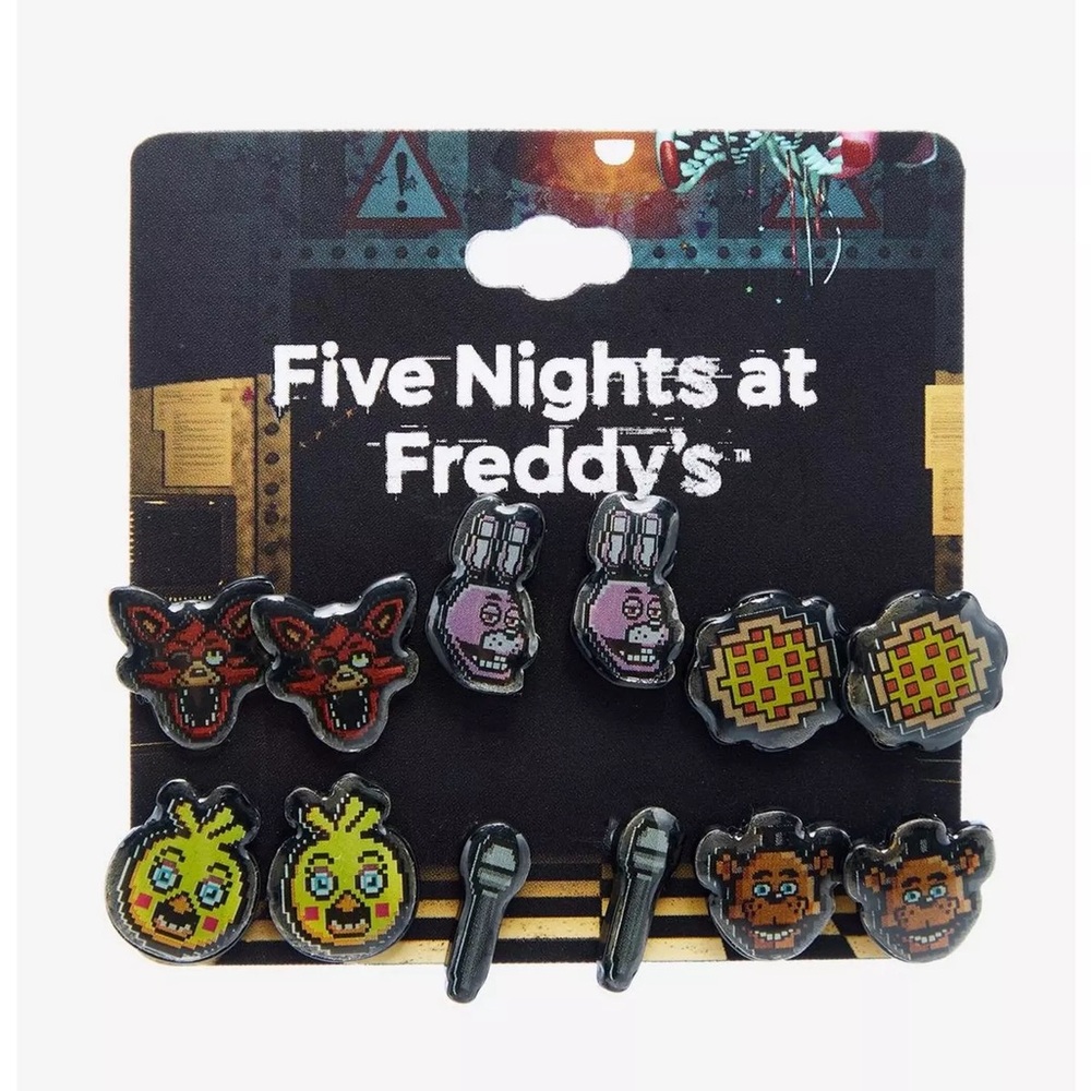 Five Nights‎ At Freddy's 8-Bit Earring Set Hot Topic